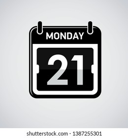 Calendar vector icon. Illustration isolated for graphic and web design.