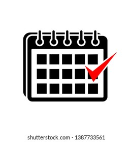 Calendar vector icon. Illustration isolated for graphic and web design.
