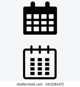 Calendar vector icon. Illustration isolated for graphic design. - Vector