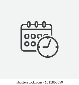 Calendar vector icon. Illustration isolated for graphic and web design.