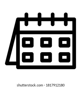 Calendar vector icon. Illustration isolated for graphic and web design.