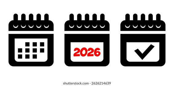 Calendar vector icon. Calendar illustration isolated for graphic and web design.