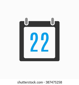 Calendar   vector icon. Illustration isolated on white  background for graphic and web design.