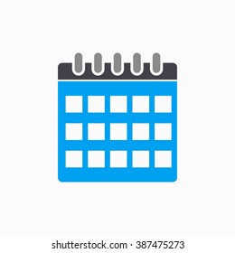 Calendar   vector icon. Illustration isolated on white  background for graphic and web design.