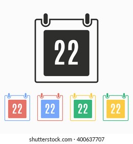 Calendar  vector icon. Illustration isolated on white  background for graphic and web design.