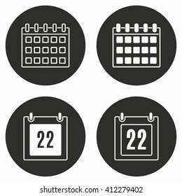 Calendar    vector icon. Illustration isolated for graphic and web design.