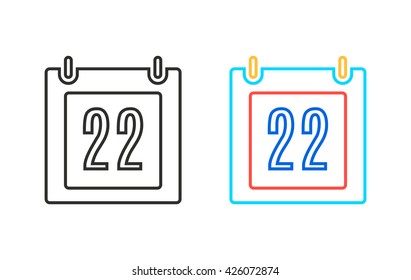 Calendar    vector icon. Illustration isolated for graphic and web design.