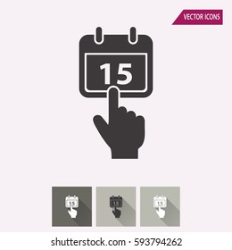 Calendar vector icon. Illustration isolated for graphic and web design.