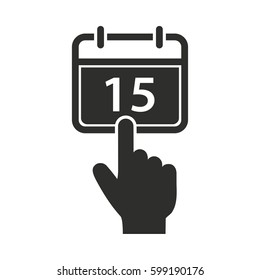 Calendar vector icon. Illustration isolated for graphic and web design.
