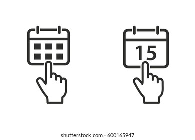Calendar vector icon. Illustration isolated for graphic and web design.