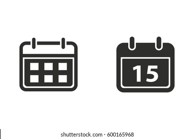 Calendar vector icon. Illustration isolated for graphic and web design.