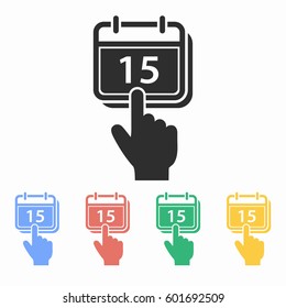Calendar vector icon. Illustration isolated for graphic and web design.