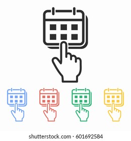 Calendar vector icon. Illustration isolated for graphic and web design.