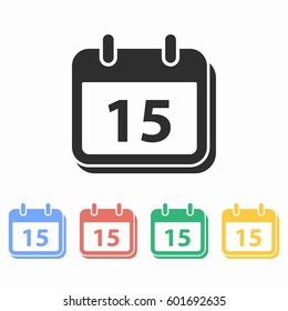 Calendar vector icon. Illustration isolated for graphic and web design.