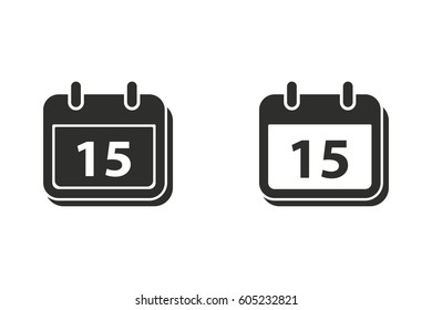 Calendar vector icon. Illustration isolated for graphic and web design.