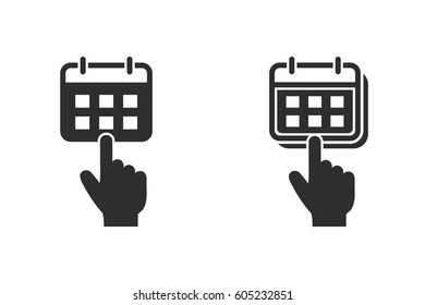 Calendar vector icon. Illustration isolated for graphic and web design.