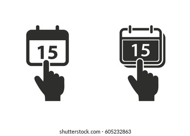 Calendar vector icon. Illustration isolated for graphic and web design.