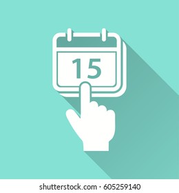 Calendar vector icon. Illustration isolated for graphic and web design.