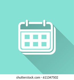 Calendar vector icon. Illustration isolated for graphic and web design.