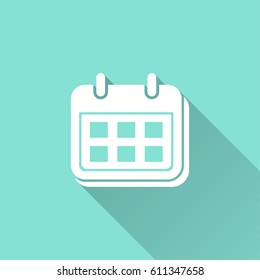 Calendar vector icon. Illustration isolated for graphic and web design.