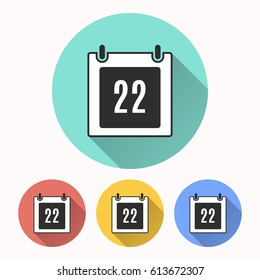 Calendar vector icon. Illustration isolated for graphic and web design.