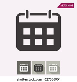 Calendar vector icon. Illustration isolated for graphic and web design.