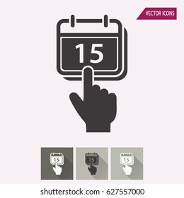 Calendar vector icon. Illustration isolated for graphic and web design.