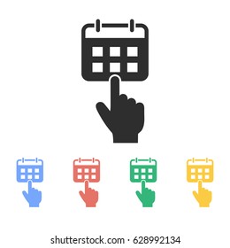 Calendar vector icon. Illustration isolated on white background for graphic and web design.