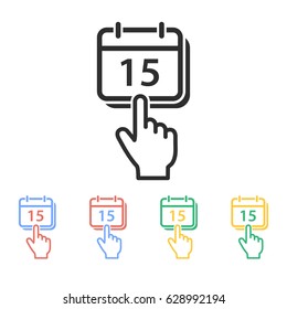 Calendar vector icon. Illustration isolated on white background for graphic and web design.