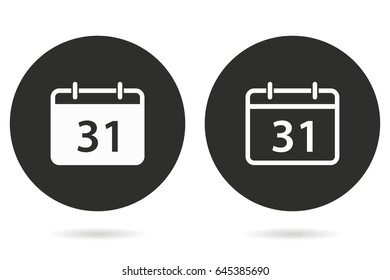 Calendar vector icon. Illustration isolated for graphic and web design.
