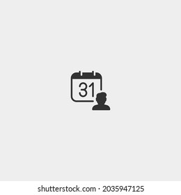 Calendar vector icon illustration sign