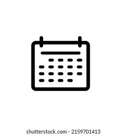 Signo de ilustración de icono del vector del calendario
