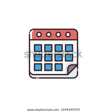 Calendar Vector Icon. illustration Style EPS 10 File
