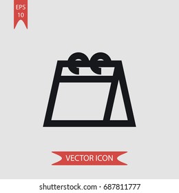 Calendar vector icon, illustration symbol