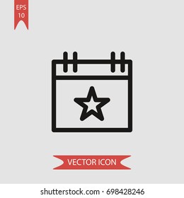 Calendar vector icon, illustration symbol