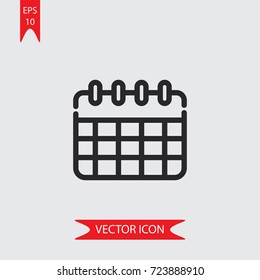 Calendar vector icon, illustration symbol