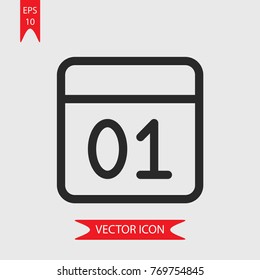 Calendar vector icon, illustration symbol