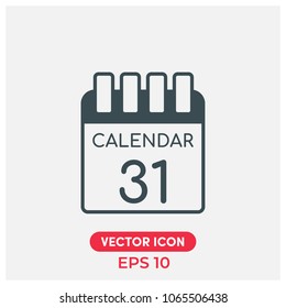 Calendar Vector Icon Illustration For Web And Mobile App.Ui/Ux