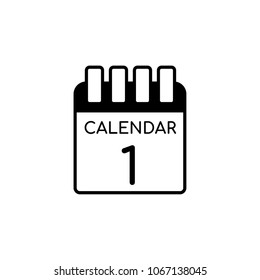 Calendar Vector Icon Illustration For Web And Mobile App Isolated On White Backround.Ui/Ux