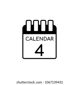 Calendar Vector Icon Illustration For Web And Mobile App Isolated On White Backround.Ui/Ux