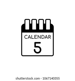 Calendar Vector Icon Illustration For Web And Mobile App Isolated On White Backround.Ui/Ux