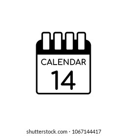 Calendar Vector Icon Illustration For Web And Mobile App Isolated On White Backround.Ui/Ux