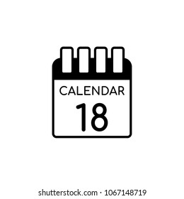 Calendar Vector Icon Illustration For Web And Mobile App Isolated On White Backround.Ui/Ux