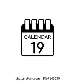 Calendar Vector Icon Illustration For Web And Mobile App Isolated On White Backround.Ui/Ux