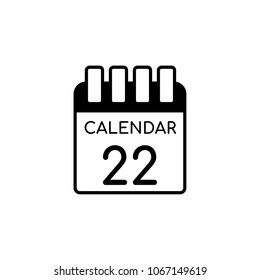 Calendar Vector Icon Illustration For Web And Mobile App Isolated On White Backround.Ui/Ux