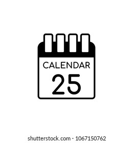 Calendar Vector Icon Illustration For Web And Mobile App Isolated On White Backround.Ui/Ux