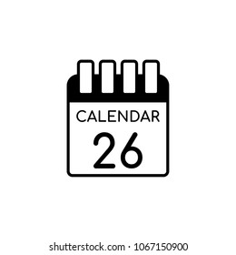 Calendar Vector Icon Illustration For Web And Mobile App Isolated On White Backround.Ui/Ux