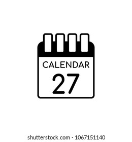 Calendar Vector Icon Illustration For Web And Mobile App Isolated On White Backround.Ui/Ux