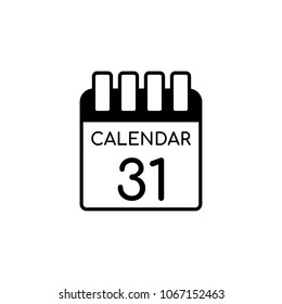 Calendar Vector Icon Illustration For Web And Mobile App Isolated On White Backround.Ui/Ux
