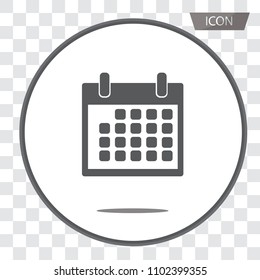 Calendar vector icon isolated on background.